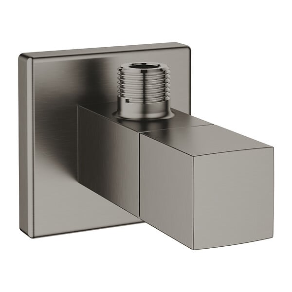 GROHE - Grohe Eurocube robinet d'arrêt équerre 1/2″, hard graphite brossé (G22012AL0) - large