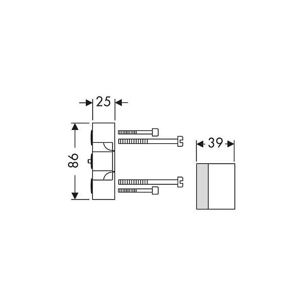 AXOR - Axor Rallonge 25 mm pour iBox universal (13587000) - large