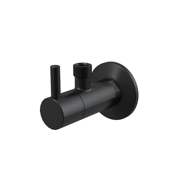 ALCA - Alca Robinet d’équerre avec filtre 1/2"×3/8", Noir-Mat (ARV001-BLACK) - large