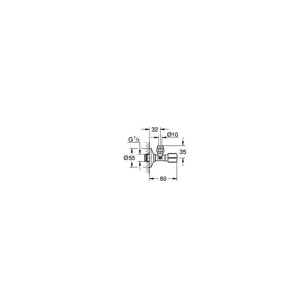 GROHE - Grohe Robinet d'équerre 1/2″, chromé (22039000) - large
