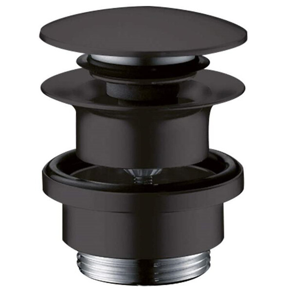 HANSGROHE - Hansgrohe Garniture de vidage Push-Open pour mitigeur de lavabo et de bidet noir mat (50100670) - large