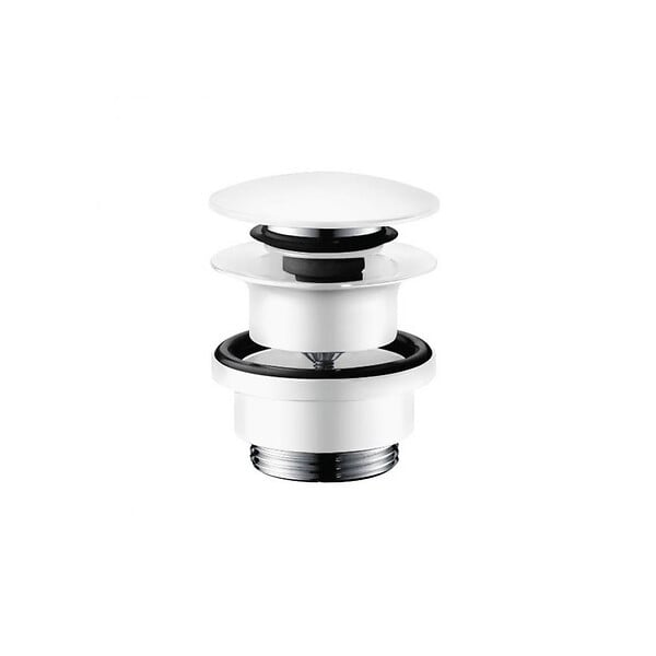 HANSGROHE - Hansgrohe Bonde Push-open pour mitigeurs lavabo et bidet, finition Finishplus, Blanc Mat (50100700) - large