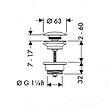HANSGROHE - Hansgrohe Bonde Push-open pour mitigeurs lavabo et bidet, finition Finishplus, Blanc Mat (50100700) - vignette
