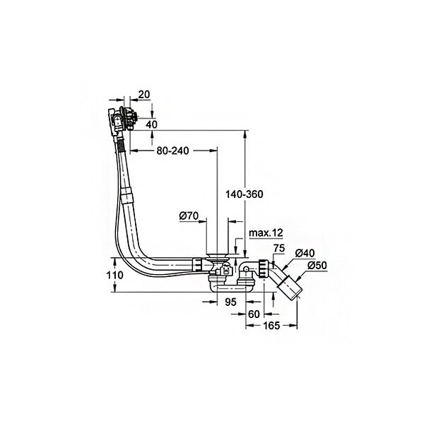 GROHE - Grohe Talentofill  pour garniture de remplissage, de vidage et de trop-plein (28990000) - large