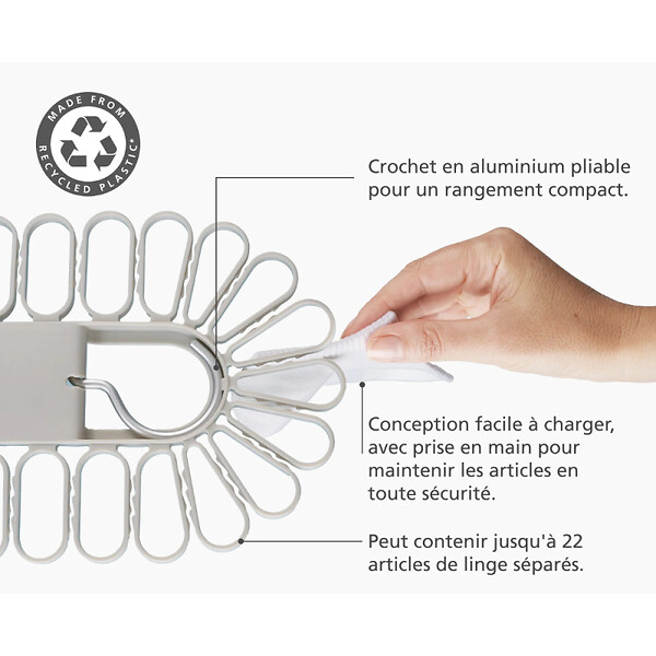 JOSEPH JOSEPH - Joseph Joseph Petal™ Cintre de séchage écru à accroche rapide, 22 pièces, écru (50051) - large