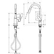 HANSGROHE - Hansgrohe Focus M41 Mitigeur de cuisine 240 noir mat, avec douchette extractible 2 jets (31815670) - vignette