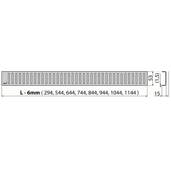ALCA - Alca Grille d'évacuation 75cm en acier inoxydable (PURE-750L) - large