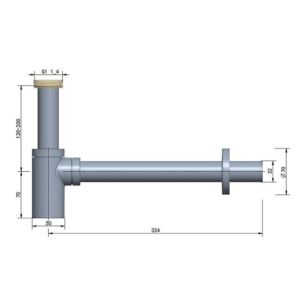 SWISS AQUA TECHNOLOGIES - Swiss Aqua Technologies Siphon pour lavabo laiton noir mat  (SIFMBL) - large