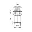 ALCA - Alca Bonde pour lavabo clic-clac 5/4 " Avec trop-plein (A392B) - vignette