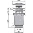 ALCA - Alca Bonde pour lavabo clic-clac 5/4 " Avec trop-plein, Nickel (A392-N-P) - vignette