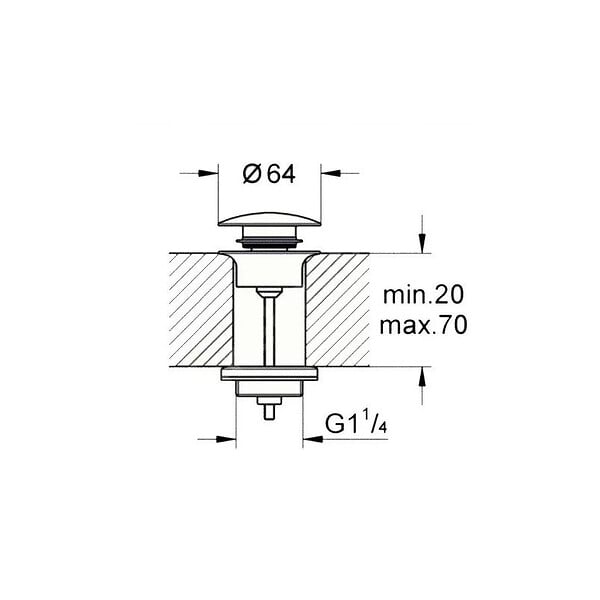 GROHE - Grohe StarLight bonde clic-clac, Warm Sunset (65807DA0) - large