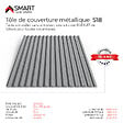 BRAVO THE SMART SOLUTION - Tôle bac acier - Toiture - Couverture - plaque S18 Galvanisé Dimensions 2000x883x0.40mm Zinc 275 gr S220GD - vignette