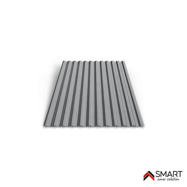 BRAVO THE SMART SOLUTION - Tôle bac acier - Toiture - Couverture - plaque S18 Galvanisé Dimensions 2000x883x0.40mm Zinc 275 gr S220GD - large