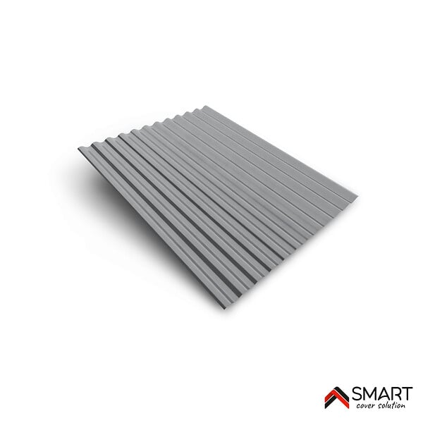 BRAVO THE SMART SOLUTION - Tôle bac acier - Toiture - Couverture - plaque S18 Galvanisé Dimensions 2000x883x0.40mm Zinc 275 gr S220GD - large