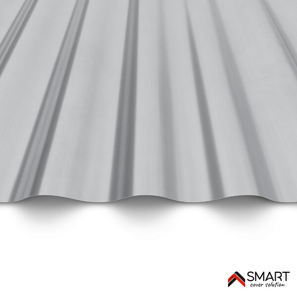 BRAVO THE SMART SOLUTION - Tôle bac acier - Toiture - Couverture - plaque S18 Galvanisé Dimensions 2000x883x0.40mm Zinc 275 gr S220GD - large