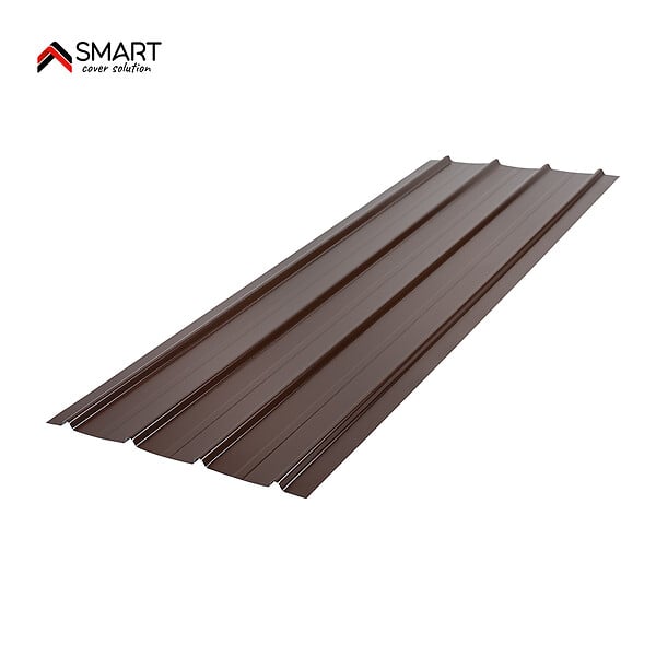 BRAVO THE SMART SOLUTION - SMART COVER Pack 12 tôles bac acier - toiture - couverture H12 - Dimensions: 125cm x 45cm = 6,75m² | épaisseur: 0,30mm | Qualité Allemande | Acier couleur RAL 8017 - large