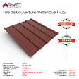 BRAVO THE SMART SOLUTION - Tôle bac acier - Toiture - Couverture - plaque TR25 Coloris Rouge Terracotta RAL 8012 Dimensions 2000x1110x0.50mm - vignette