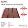 BRAVO THE SMART SOLUTION - Tôle bac acier - Toiture - Couverture - plaque TR45 Coloris Brun Rouge Terracotta RAL 8012 Dimensions 2000x1050x0.63mm - vignette