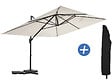 HABITAT ET JARDIN - Parasol jardin déporté en aluminium "Sky 4" - 3 x 4 m - Ecru - Avec housse - vignette