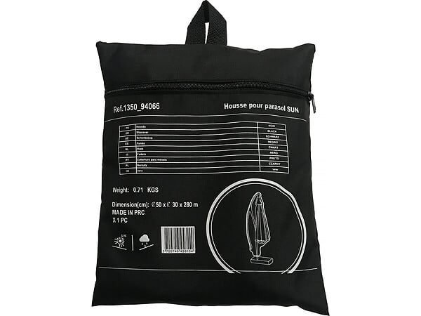 HABITAT ET JARDIN - Parasol jardin déporté en aluminium "Sky 4" - 3 x 4 m - Ecru - Avec housse - large