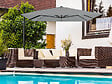 HABITAT ET JARDIN - Parasol jardin déporté en aluminium "Sky 4" - 3 x 4 m - Gris - Avec Housse - vignette