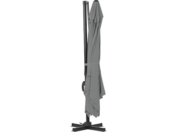 HABITAT ET JARDIN - Parasol jardin déporté en aluminium "Sky 4" - 3 x 4 m - Gris - Avec Housse - large
