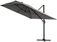 HABITAT ET JARDIN - Parasol jardin déporté Alu "Sun 4" - Rectangle - 3 x 4 m + Housse de protection - Gris - vignette