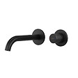 EMKE - EMKE Mitigeur Lavabo Mural Design Séparé 281×140×65 mm, Robinet Noir Mat en Laiton & Inox 304, Cartouche Céramique Longue Durée - vignette