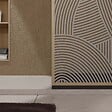 AURLANE - Paroi de douche 140 x 200 HINATA - style Japandi courbes douces - Cadre effet Bois - Verre 6mm - vignette
