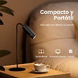 EMKE - EMKE Lampe de table LED magnétique sans fil 5 en 1, Dimmable, Rechargeable, Commande Tactile, 3 modes de couleur, USB-C, Blanc - vignette