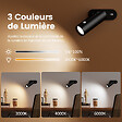 EMKE - EMKE Lampe de table LED magnétique sans fil 5 en 1, Dimmable, Rechargeable, Commande Tactile, 3 modes de couleur, USB-C, Blanc - vignette