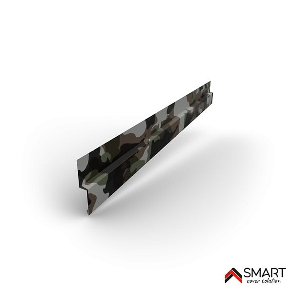 BRAVO THE SMART SOLUTION - Profilé de joint - bac acier - tôle de couverture - Toiture -  H12 Coloris Camouflage Printech L=2m - large