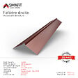 BRAVO THE SMART SOLUTION - Faîtière droite - bac acier - tôle de couverture - Toiture -  TR25 Coloris Rouge Oxyde RAL 3009 L=2m, épaisseur 0.50mm - vignette
