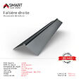 BRAVO THE SMART SOLUTION - Faîtière droite - bac acier - tôle de couverture - Toiture -  TR25 Coloris Gris Anthracite RAL 7016 L=2m, épaisseur 0.50mm - vignette
