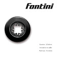FONTINI - Plaque 1 poste porcelaine noire  DO-FONTINI - vignette
