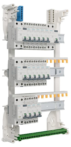 SIEMENS - Tableau 3 rangées pré-équipé 4 inter. diff. 40A + 13 disjoncteurs-SIEMENS - large