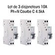 SIEMENS - 5SY3010-7KL LOT 3 DISJONCTEURS MODULAIRES 230V, 4,5kA, 1+N POLES, COURBE C, 10A-SIEMENS - vignette