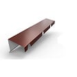 BRAVO THE SMART SOLUTION - Faitière sur mur crantée TR45 - bac acier - tôle de couverture - Toiture -  Coloris Brun Rouge Terracotta RAL 8012 L=2.10m, épaisseur 0.63mm - vignette