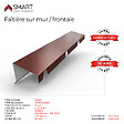 BRAVO THE SMART SOLUTION - Faitière sur mur crantée TR45 - bac acier - tôle de couverture - Toiture -  Coloris Brun Rouge Terracotta RAL 8012 L=2.10m, épaisseur 0.63mm - vignette