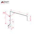 BRAVO THE SMART SOLUTION - Faitière sur mur crantée TR45 - bac acier - tôle de couverture - Toiture -  Coloris Brun Rouge Terracotta RAL 8012 L=2.10m, épaisseur 0.63mm - vignette