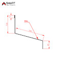 BRAVO THE SMART SOLUTION - Faitière en solin TR45 - bac acier - tôle de couverture - Toiture -  Coloris Brun Rouge Terracotta RAL 8012 L=2.10m, épaisseur 0.63mm - vignette