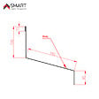 BRAVO THE SMART SOLUTION - Faitière en solin TR45 - bac acier - tôle de couverture - Toiture -  Coloris Gris Anthracite RAL 7016 L=2.10m, épaisseur 0.63mm - vignette