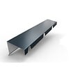 BRAVO THE SMART SOLUTION - Faitière sur mur crantée TR45 - bac acier - tôle de couverture - Toiture -  Coloris Gris Bleu RAL 5008 L=2.10m, épaisseur 0.63mm - vignette