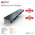 BRAVO THE SMART SOLUTION - Faitière sur mur crantée TR45 - bac acier - tôle de couverture - Toiture -  Coloris Gris Bleu RAL 5008 L=2.10m, épaisseur 0.63mm - vignette