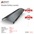 BRAVO THE SMART SOLUTION - Faitière double crantée TR45 - bac acier - tôle de couverture - Toiture -  Coloris Gris Anthracite RAL 7016 L=2.10m, épaisseur 0.63mm - vignette
