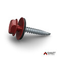 BRAVO THE SMART SOLUTION - Vis auto perceuse - bac acier - tôle de couverture - Toiture -  4.8x35mm, 250 pcs, Brun Rouge RAL 3011 - vignette