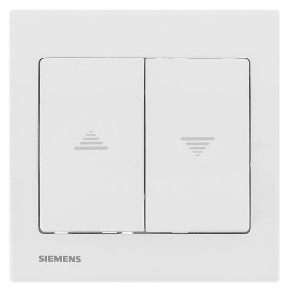SIEMENS - Interrupteur Volet Roulant Blanc Delta Iris + Plaque basic Blanc - large