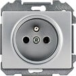 SIEMENS - Prise 2P+T Alu Silver Delta IRIS - vignette