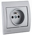 SIEMENS - Lot de 3 Prises 2P+T Silver Delta Iris + Plaques basic Silver - vignette