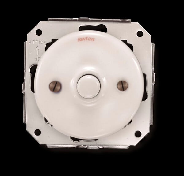 FONTINI - GARBY COLONIAL - Poussoir Porcelaine Blanche Réf. 31310173 - large
